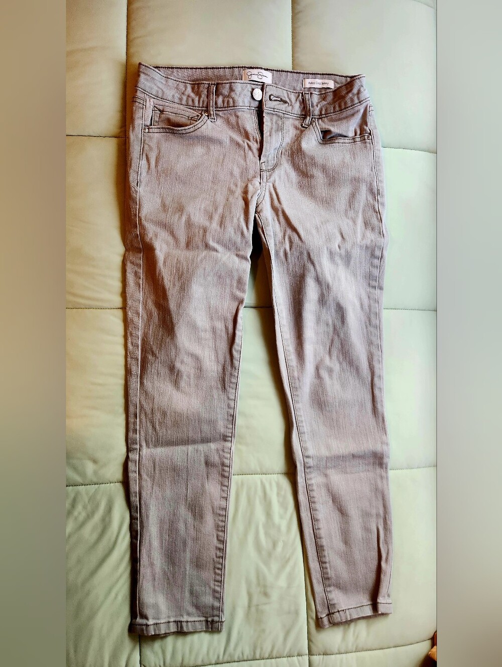 Jessica Simpson Lt Green/gray Skinny Jeans